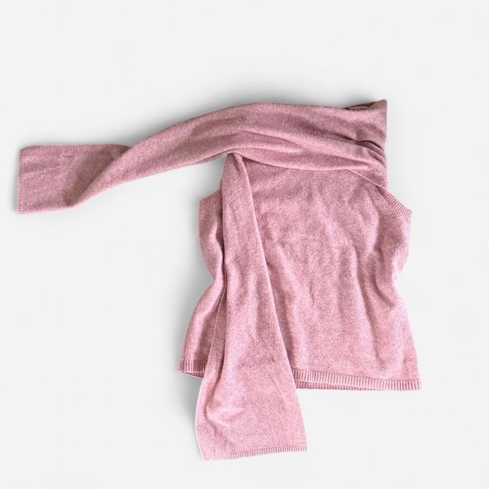Pink sweater with detachable wrap